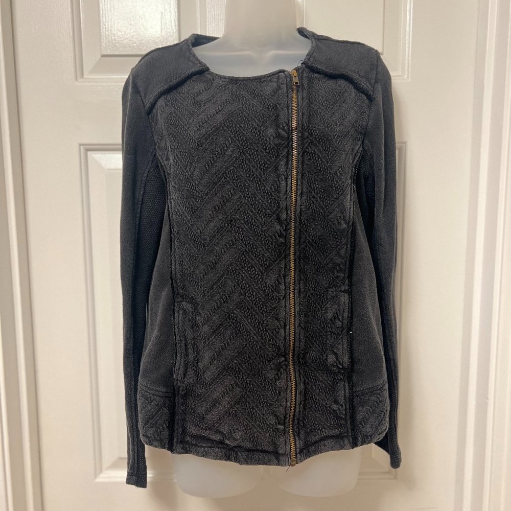 Lucky Brand Black Patterned Jacket